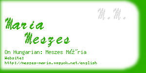 maria meszes business card